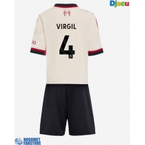 Liverpool Virgil van Dijk #4 Gostujuci Dres za djecu 2025-26 Kratak Rukav (+ Kratke hlače)